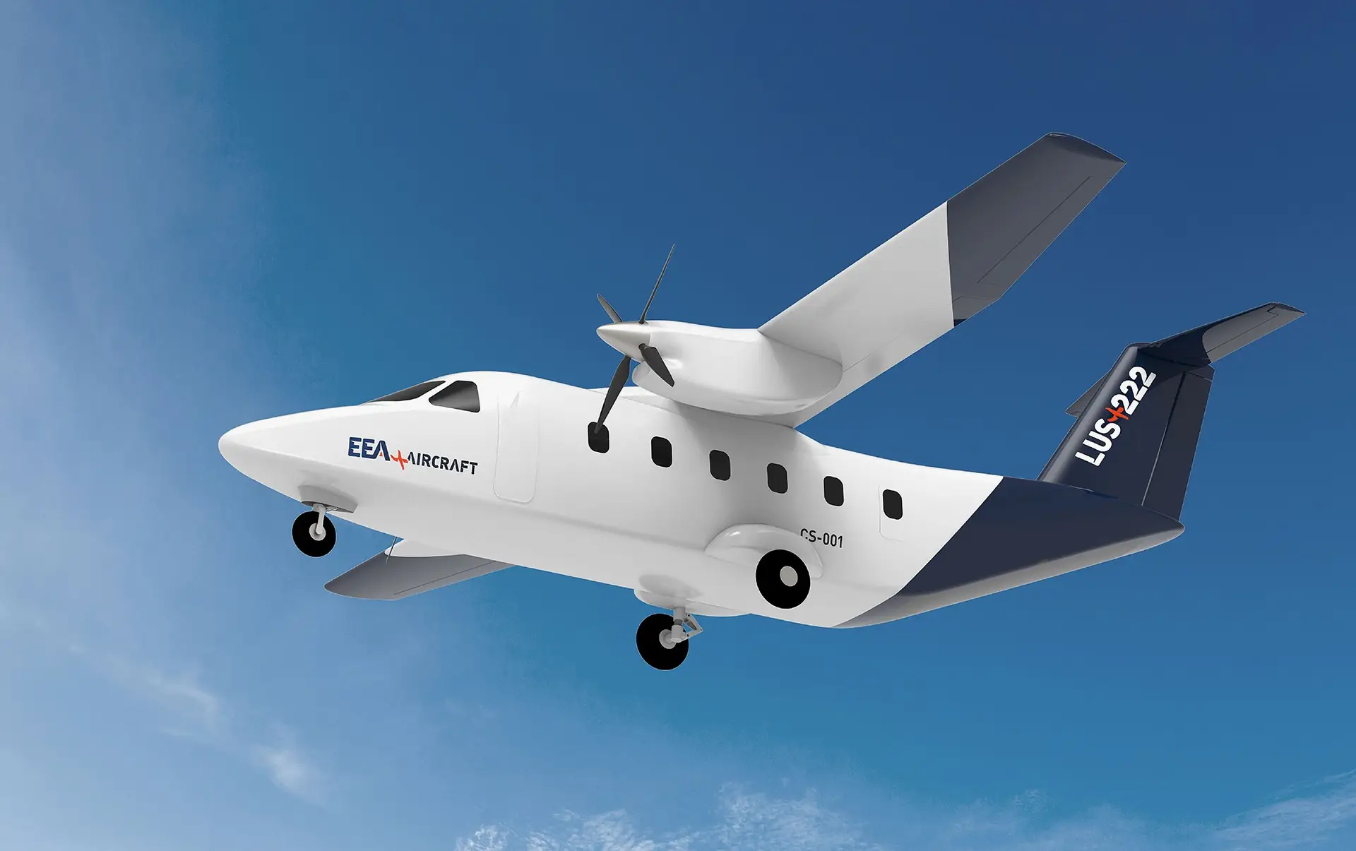 LUS-222 da EEA Aircraft, matrícula CS-001, em voo